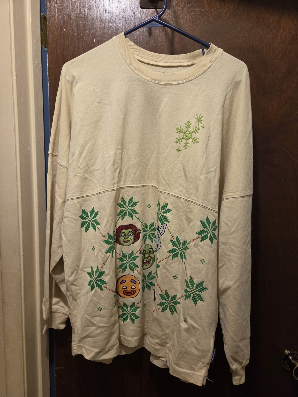 Universal Studios Shrek the Halls Christmas Spirit Jersey Adult M, New